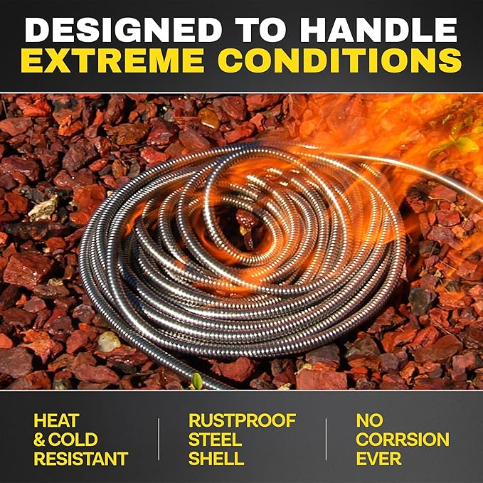 BIONIC STEEL Short 10 Ft Hose Extensions, 10 Ft x 5/8 In. Short Garden Hose Connector for Reel, Leak Proof Connection, Heavy Duty, Non Kinking, Flexible, Hose Extension