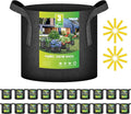 iPower Plant Grow Bag 3 Gallon 20-Pack Heavy Duty Fabric Pots, 300g Thick Nonwoven Fabric Containers Aeration with Nylon Handles, for Planting Vegetables, Fruits, Flowers, Black