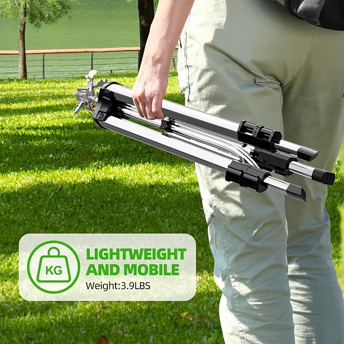 SPECILITE Brass Impact Sprinkler on Tripod Base, 2 Packs, 36” Heavy Duty Metal Pulsating Telescoping, 360 Degree Irrigation for Large Area, Yard, Lawn, Waters up to 70ft, Covering up to 5660sqft