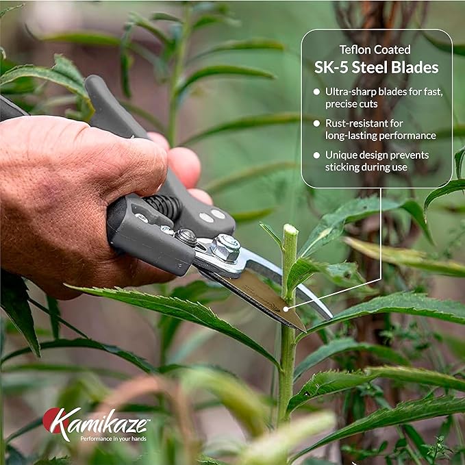 Bypass Pruning Shears Heavy Duty - Best Pruners for Gardening Gifts for Women and Men - Gardening Hand Tools, Garden Shears Clippers Scissors, Professional Pruners with Japanese Steel since 1988