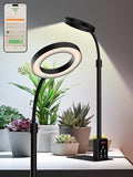 Grow Light with Stand, LED Plant Light for Indoor Plants, Full Spectrum Grow Lamp, Adjustable Height (Black, 12W)