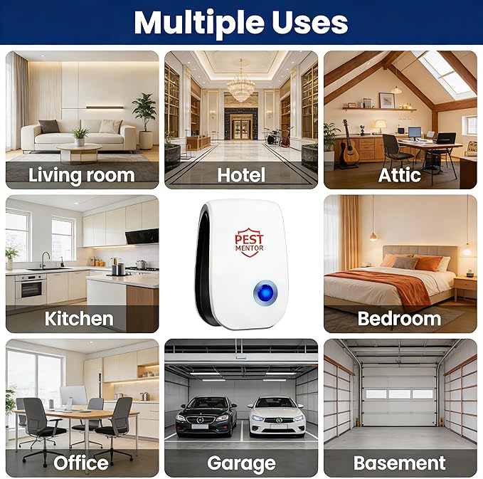 Upgrade Ultrasonic Pest Repellent Plug in, Electronic Rodent Repellent with Ultrasonic, Insect Repellent for Mouse Mice,Roach,Ant Spider, Indoor Pest Control for Home,Bedroom,Office – 10 Pack