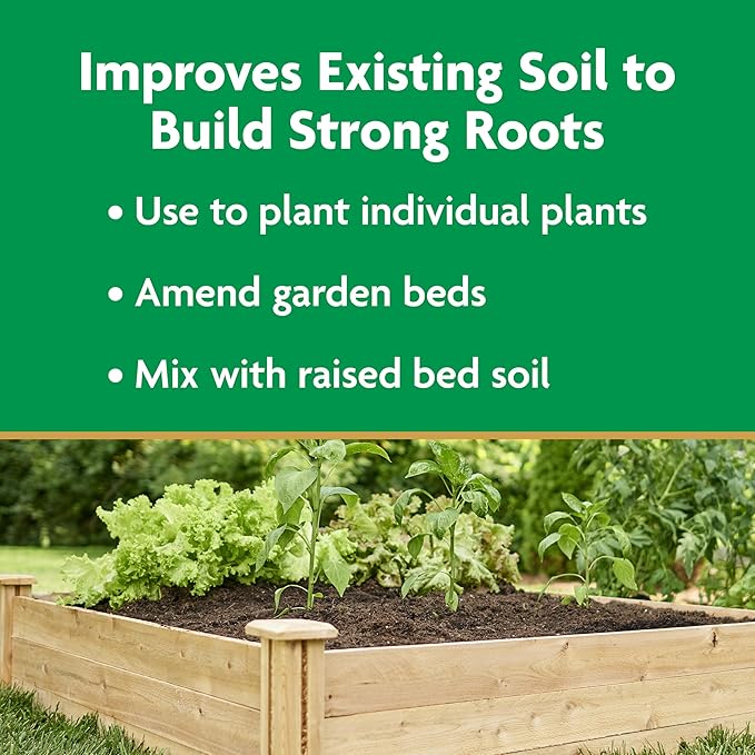Miracle-Gro Garden Soil All Purpose, For In-Ground Use, Feeds up to 3 Months, Amends Vegetable, Flower and Plant Beds, 1 cu. ft.