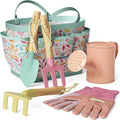 Gardening Set, Tool Kit, for Kids, STEM, Includes Tote Bag, Spade, Watering Can, Rake, Fork, Trowel and Gloves, Fruity