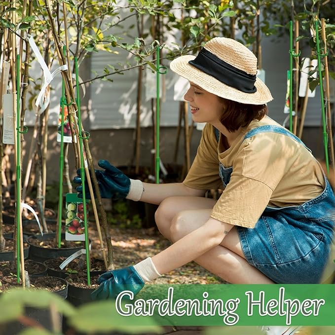 20 Pcs Plant Support Stakes, Garden Stakes for Indoor Plants, Tall Adjustable Plant Sticks with 20 Clips and 10 Connectors for Monstera, Tomato, Vine Potted Plants
