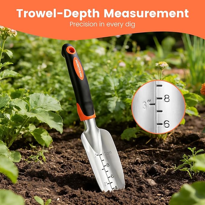 6-Piece Gardening Tools Set, Includes Trowel, Pruning Shear, Cultivator & More for Indoor Outdoor Plant Care, Aluminum Alloy Garden Kit with Ergonomic Non-Slip Handles