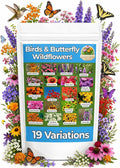 Birds & Butterfly Wildflower Seed Mix (2oz) Vibrant Pollinator Flowers that Attract Butterflies & Provide Seed for Birds