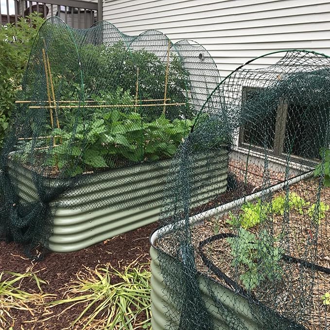 Garden Hoops for Raised Beds, 36pcs Greenhouse Hoops Grow Tunnel, 6 Sets 8ft Rust-Proof Fiberglass Frame for Garden Netting, Row Cover, Shade Cloth, Protecting Outdoor Plants
