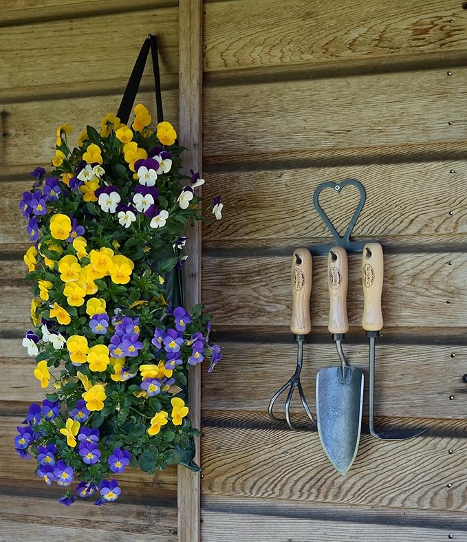 Dewit 3-Tool Bundle with Holder, 3-Piece Lightweight Gardening Set with Hand Trowel, Right Hand Cape Cod Weeder, and Cultivator