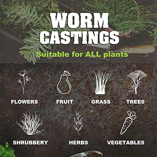 100% Organic Worm Castings 1 Gallon (approximatly 6lbs)