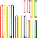 TRIPLE DEER 20Pcs 3-24 Inch Silicone Cable Ties Colorful Reusable Steel-Core Silicone Twist Gear Tie Straps for Bundling and Organizing, Bendable Holder Strap for Indoor and Out All Purpose