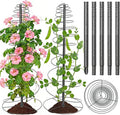 2 Pack 74in Tall Spiral Frame Trellis for Climbing Plants Outdoor, Heavy Duty Metal Garden Plant Tower, Rustproof Support for Pole Bean Cucumber Sweet Peas Clematis Vines, Anti-Tip Pot Indoor Decor