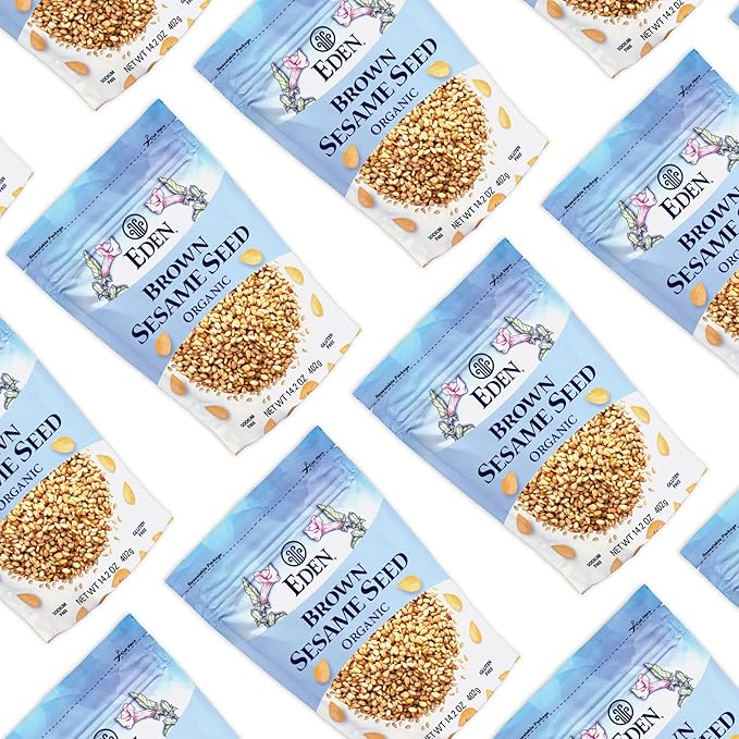 Eden Organic Brown Sesame Seed, Unhulled & Raw, 14.2 oz