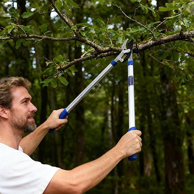 Garvee SK-5 Shark Tooth Loppers, 59cm Tree Trimmer & Branch Cutter, 35mm Cut Capacity Pruning Shears, Aluminum Handle Garden Tools