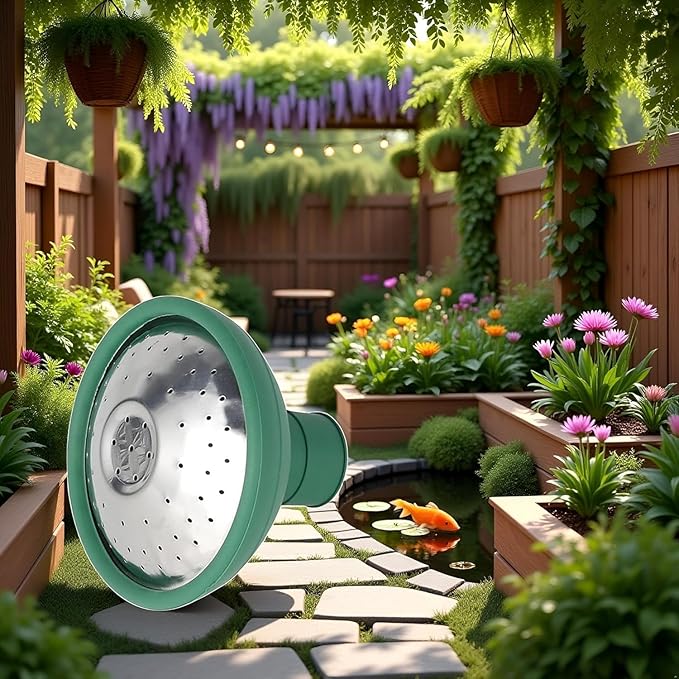 Green Universal Garden Watering Can Rose Head, Water Sprinkler Sprayer, Watering Equipment, Watering Can Spout Cover Nozzle Replacement, Fit All Watering Can