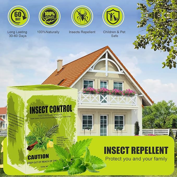 Natural Peppermint Insect Repellent, Spider Repellent Indoor, Fresh Mint Scent, Rodent Repellent for Car Engine, Home Storage, Safe for Kids and Pets (12)