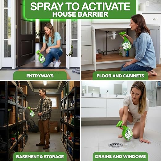Ant Killer– Peppermint Oil Spray for Indoor & Outdoor Use– Natural Repellent & Killer for Home– Safe for Kids & Pets Pest Control Solution (16oz)