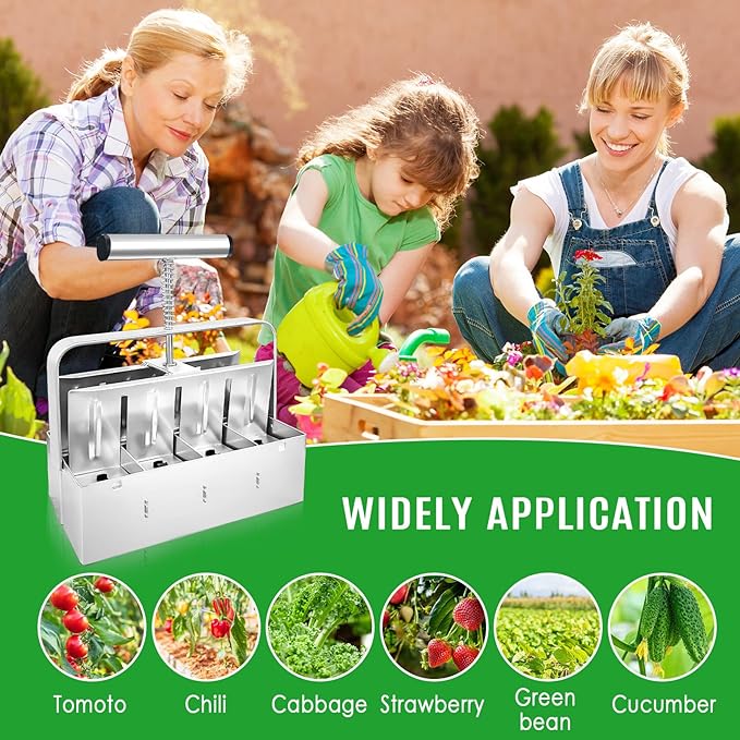 8 Cell Soil Blocker for Seeds Starting, 2 inch Manual Soil Block Maker, Seeds Blocker, Durable Seeds Block Maker, Soil Blocking Tool, Soil Blocker Kit