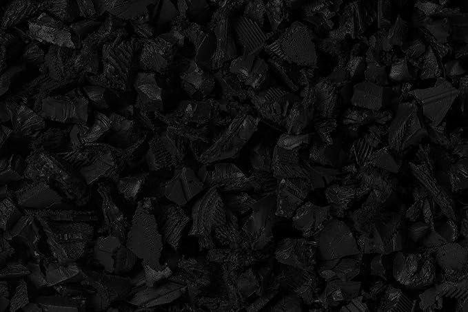 Playsafer Rubber Mulch Nuggets Protective Flooring for Playgrounds, Swing-Sets, Play Areas, and Landscaping (400 LBS - 16 CU. FT., Black)
