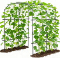 SUNYRISY Garden Arch Trellis for Climbing Plants Outdoor Gardening, 87" H x 70" L x 75" W Metal Core Tall Plant Support for Raised Bed Planting Cucumber Tomato Flowers Vegetables