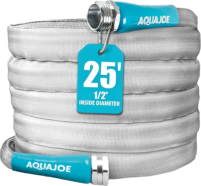 Aqua Joe 25 ft 5 in. FiberJacket Garden Hose