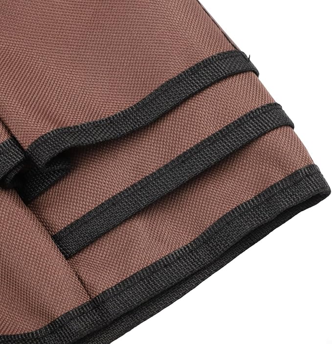 Garden Tool Storage Bag 14 x 10.9 x 9.4 in Coffee Color, Portable 600D Oxford Organizer for Outdoor Yard Gardening accessesories(Coffee color)