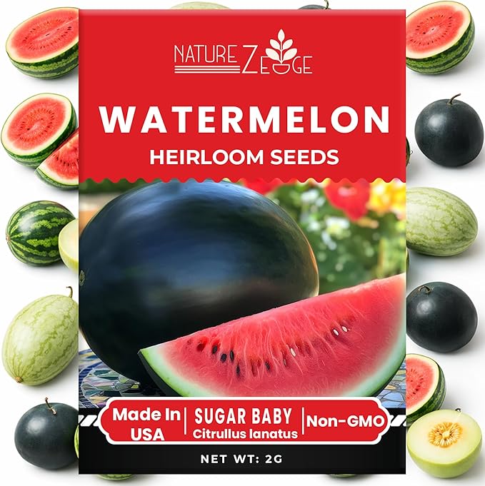 Fruit Seeds, Watermelon Seeds, Melon Seeds, Fruit Seeds for Planting, Sweet Watermelon Seeds for Planting, Cantaloupe Seeds, Sugar Baby, Black Diamond, Charleston Grey, Hales Best, Green Honeydew