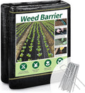 1.3ft x 50ft Durable Weed Barrier Fabric, 3oz Heavy-Duty Landscaping Fabric, Permeable Ground Cover for Garden, Lawn, and Outdoor Projects, Easy to Install, with 15 Staples
