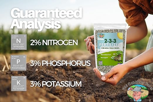 Old Cobblers Farm™ Wicked Organics 2-3-3 Fertilizer – Slow-Release Plant Fertilizer for Vegetables, Lawns, Flowers & Trees. Supports Strong Roots & Growth. (5 lbs | 10 lbs | 15 lbs | 20 lbs) (5 lbs)