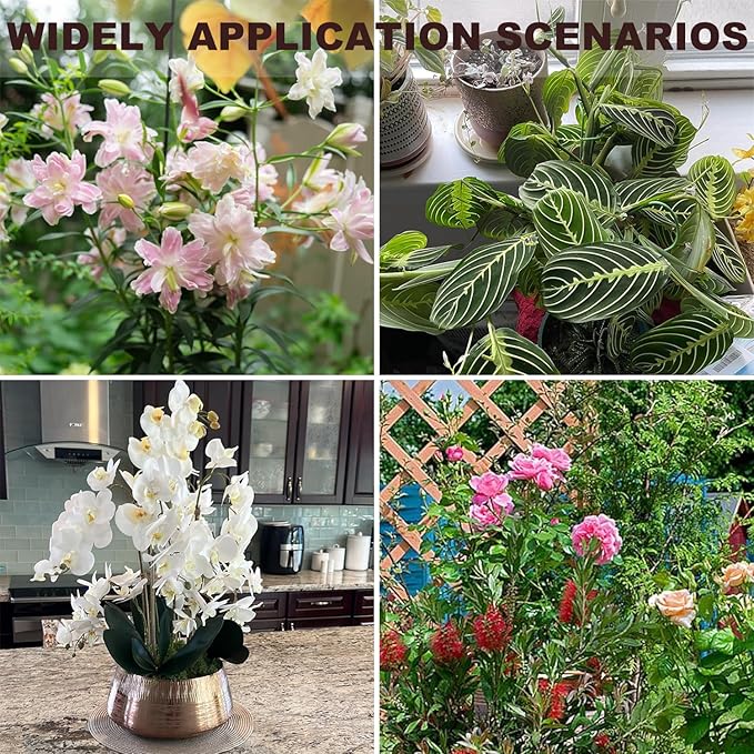25PCS Plant Stakes for Indoor Plants, 18Inch Bendable Plant Support Stakes and 25PCS Plant Clips, Plant Sticks Support for Orchid, Flower, Potted Plants, Rose