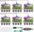 Clear Seed Starter Trays with Grow Lights, 72 Cells Seed Starter Kit with Lights, 3 Lighting Mode, 4 Timing Set, Germination Kit Humidity Control Domes, Grow Lights for Seed Starting, Plant Grow Kit