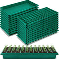 20 Pcs Seed Starter Kit 72 Cell Seedling Starting Trays and 1020 Trays No Holes Plant Growing Nursery Pots for Gardening Germination Propagation (Green)