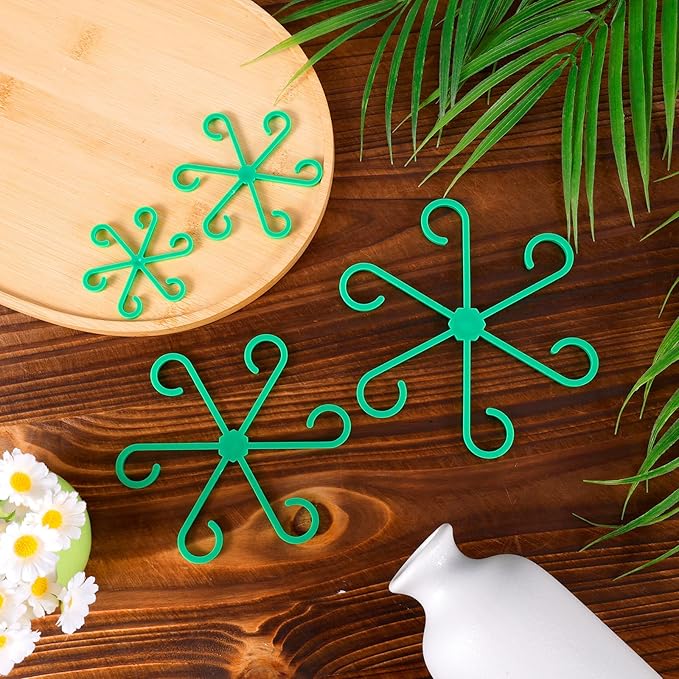 4pcs Plant Stem Support, Climbing Houseplant Leaf Support Ring Plant Climbers Stem Holders Plants Climbing Rack Plant Flower Gardening Growth Cultivation Accessories Tools(Green)