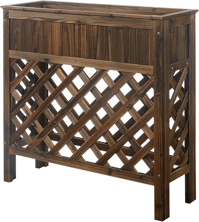Convenience Concepts Planters & Potts Raised Patio Planter, Weathered Cedar