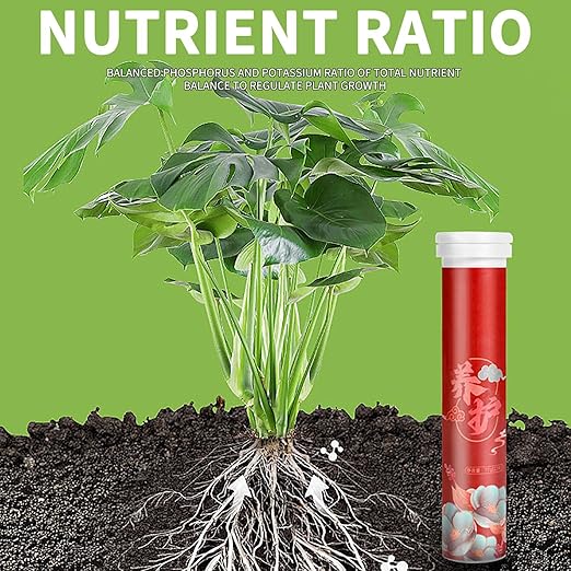 Sοil Bοost Tablets 22Pcs - Home Gardening Universal Slow-Release Tablet Οrganic Fertilizer - Slow Release Fertilizer - General Purpose Slow-Release Fertilizer for Plants, Bοne Meal Fertilizer (1 Pc)