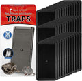 LULUCATCH Mouse Traps 36 Pack, Larger Heavier Glue Traps for Mice Rat & Snakes, Non-Toxic Sticky Mouse Traps Indoor for Home & Kitchen, Easy to Set, Pet Safe Pest Control