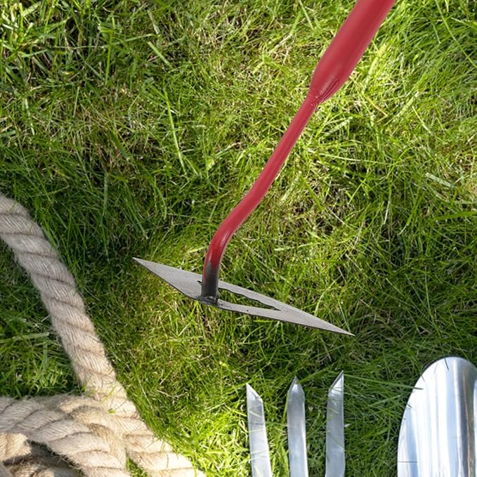 Sosoport Gardening Hoe 15.74 Inch Lightweight Hand Hoe for Weeding Digging Soil Cultivation Durable Outdoor Plowing Tool