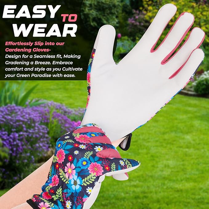 Jazzy Gardening Gloves Thorn Proof Safety Working Glove Leather Work Welding Gardening Glove for Men Women