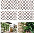 4 Pcs Expandable Garden Trellis, 38" x 89" Large Wooden Lattice Fence Wall Panel Lattice Trellis for Climbing Plants Outdoor Ivy Vine Rose Clematis for Garden Patio Room Decor (4)