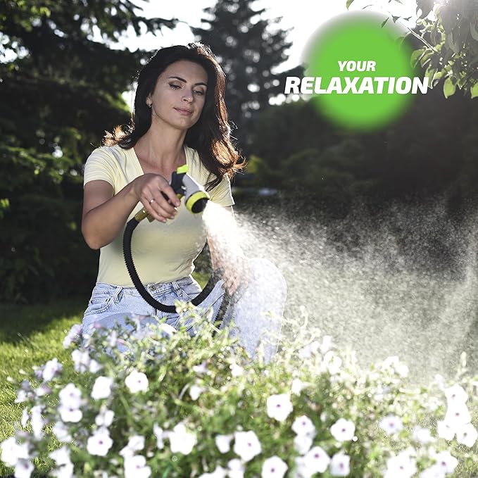 Easy to Use Garden Hose 50 FT, Lightweight and Leak-Proof Heavy-Duty Flexible Water Hose 50FT with Reinforced TPE Core, 3/4" Solid Brass Fittings, Ultra-Flow Manguera Para Jardin, Built to Last