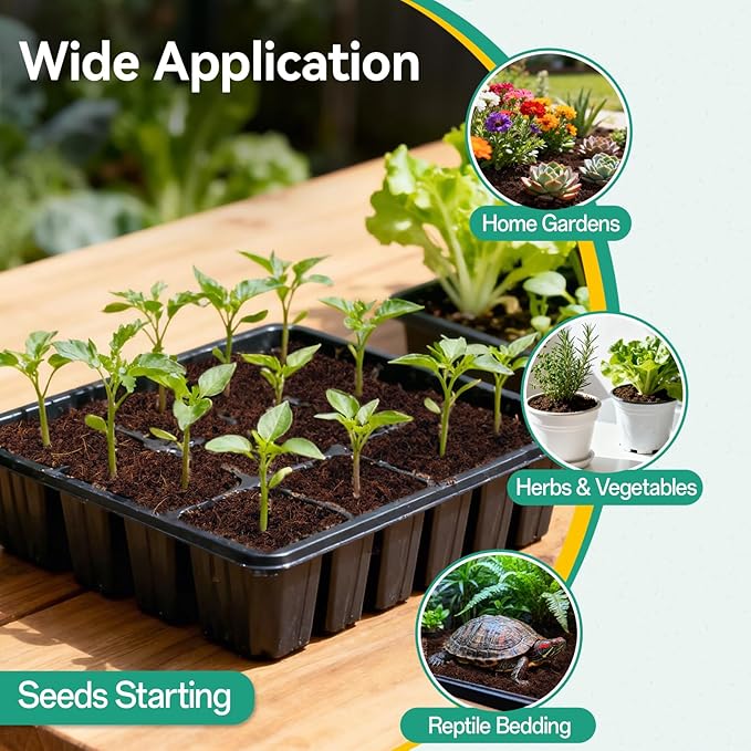 ZeeDix 50 Pcs 30mm Organic Coco Coir Pellets for Seed Starter, Compressed Coconut Coir Potting Soil for Planting, Garden Soil for Indoor Outdoor Plants Bonsai Herbs Flowers Vegetables
