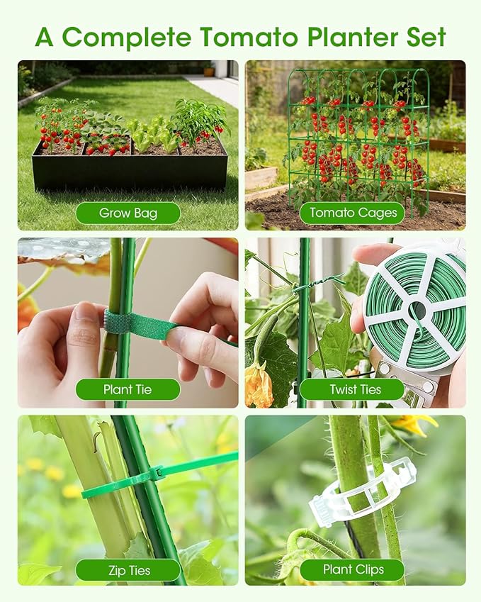 Cucumber Trellis with Grow Bags for Garden, Extra-Large U Frame Garden Trellis for Climbing Plants, Metal Plant Trellis with Garden Netting for Vegetables Flowers Fruits (U-5 Arches)