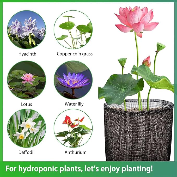 Aquatic Planting Bags – Durable Root Planter Bags, Outdoor Crop Grower | Eco-Friendly Garden Growing Sacks, Portable Soil Plant Containers, Ideal for Patio herbb Vegetable Gardening Home Yard