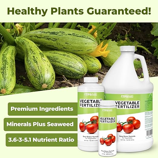 Vegetable Fertilizer, Complete Liquid Vegetable Plant Food, 8 oz (250mL)
