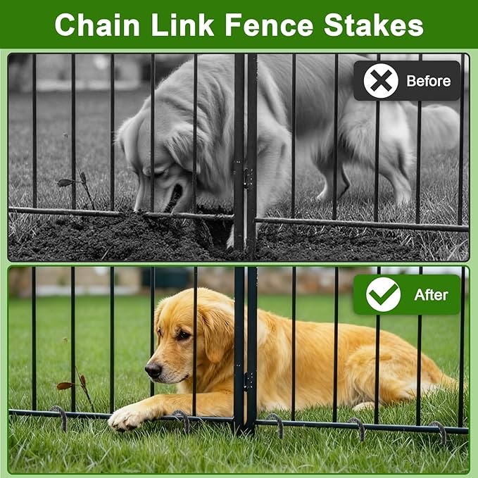 AAGUT Rebar Stakes 12 Inch 120 Pack, J Hook Premium Black Coated Ground Garden Anchors Heavy Duty, Superior Rust Resistance Chain Link Fence Stakes for Camping Tent, Inflatables, Lawn Decor