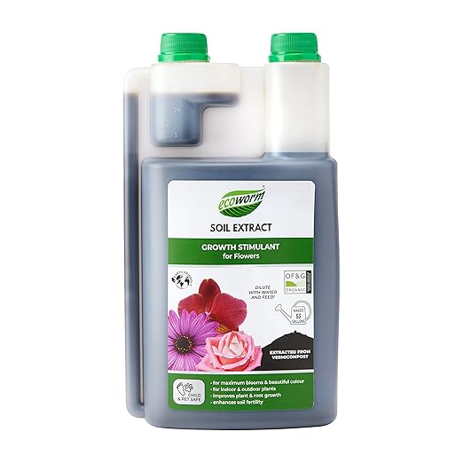 Ecoworm Soil Extract Concentrate for Flowers & Ornamentals – Organic Soil Regenerator & Microbe-Rich Liquid Fertilizer from Worm Castings | Natural Bloom & Root Booster (35 fl oz Makes 53 Gallons)