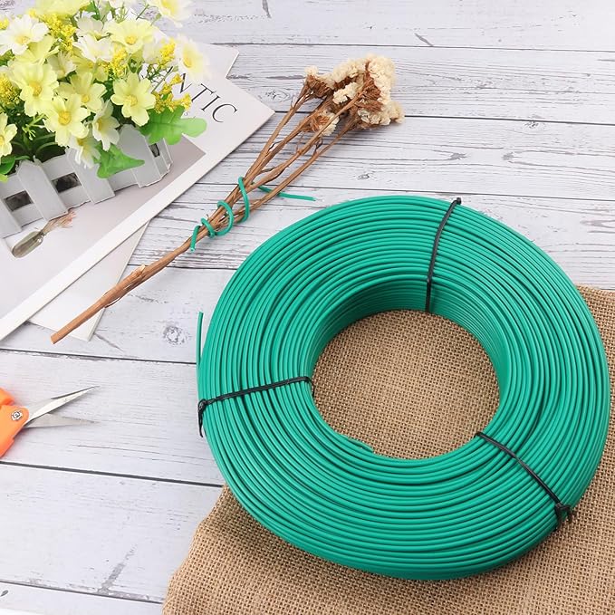 525 ft Plant Twist Ties, Soft TPR Garden Twist Ties for Outdoor Plants, Climbing Plants, and Tomato Support, Durable, Reusable, and Easy to Use
