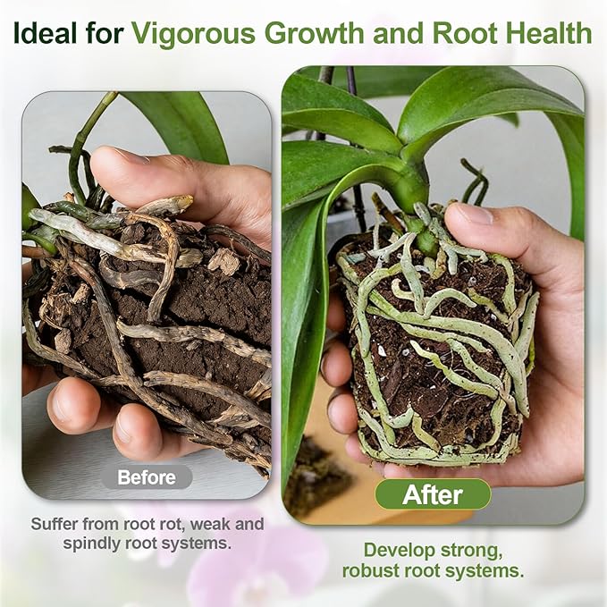 Orchid Bark Potting Mix 29 Quart, Mix Pine Bark, Organic Perlite, Sphagnum Moss and Leca Clay Pebbles for Plants, Orchid Fertilizer Garden Soil for Root Development