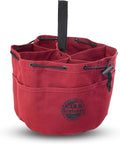 Graintex 18 Pockets Grab Bag Rip-stop Canvas Drawstring Closure, Small Part Organizer Pouch, Small Tools, Screws, Parts, Parachute Tool Bag for Efficient Storage - Burgundy