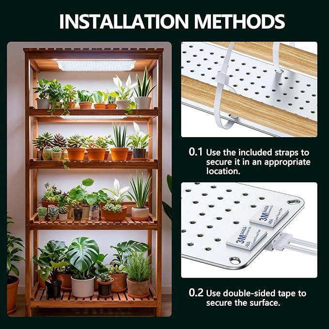 Grow Lights for Indoor Plants Full Spectrum,High PPFD 1920LEDs Plant Lights with 4/8/12/16/20H Timer, Flexible Series & Parallel Connection for Indoor Growing(10 Pack).